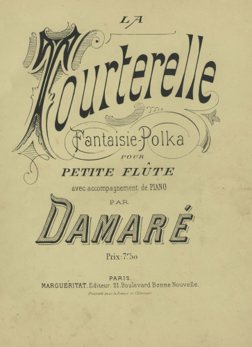 Damaré - La Tourterelle, Op. 119 - Scores and Parts