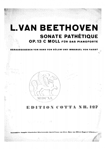 Beethoven - Piano Sonata No. 8 - Piano Score - Score
