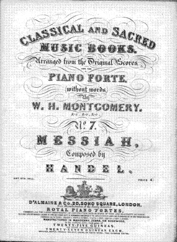 Handel - Messiah - Selections For Piano solo (Montgomery) - Airs and Choruses