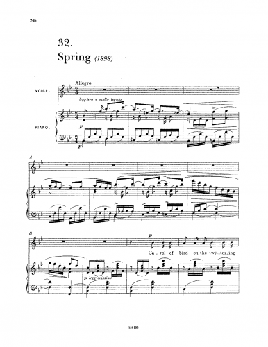 Tosti - Spring - Score