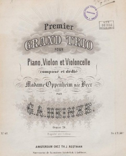 Heinze - PIano Trio No. 1 - Score