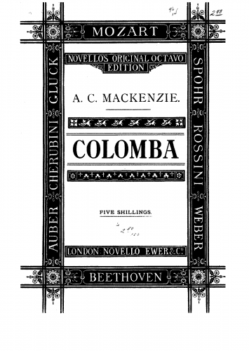 Mackenzie - Colomba - Vocal Score - Score