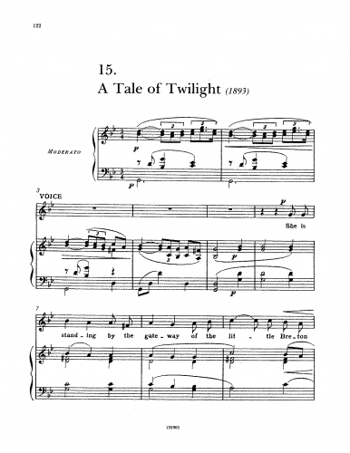 Tosti - A Tale of Twilight - Score