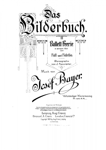 Bayer - Das Bilderbuch - For Piano solo - Score