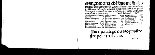 Attaingnant - 25 chansons musicales reduictes en la tabulature - Score