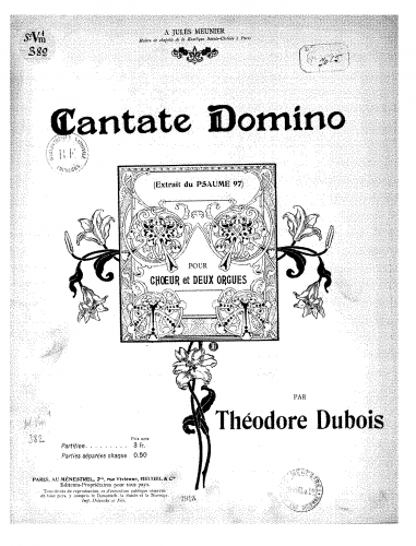 Dubois - Cantate Domino - Score