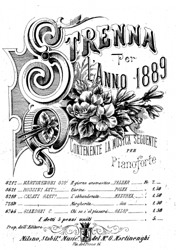 Rossini - Pierina - Piano Score - Score