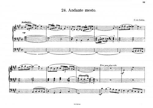 Collin - Andante Mesto - Score