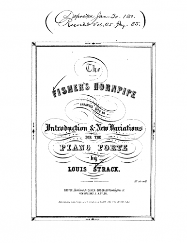 Strack - The Fisher's Hornpipe - Piano Score - Score