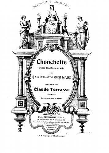 Terrasse - Chonchette - Vocal Score - Score