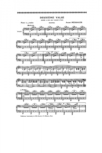 Messager - Deuxième Valse - Score