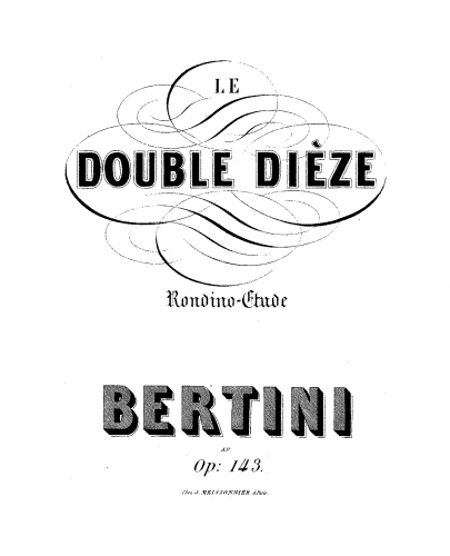 Bertini - Le double dièze - Piano Score - Score
