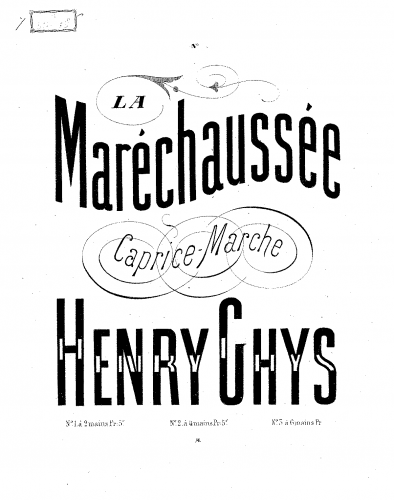 Ghys - La maréchausée - For Piano 4 hands - Score