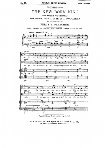 Fletcher - The New-Born King - Score