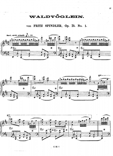 Spindler - Im Wald - Piano Score - 1. Waldvöglein