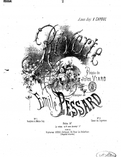 Pessard - Rêverie - Score