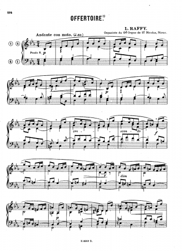 Raffy - Offertoire - Score