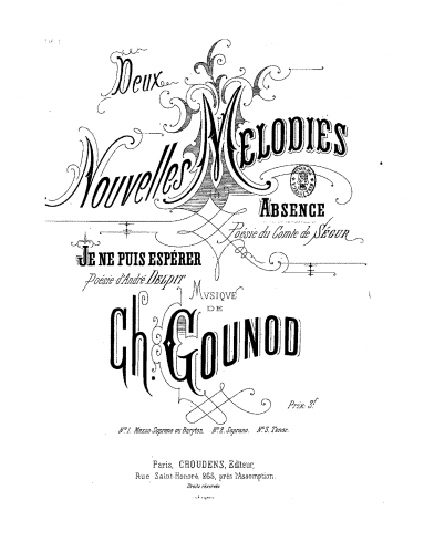 Gounod - Absence - Score