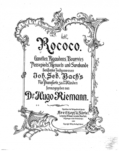 Riemann - Rococo - Piano Score - Score