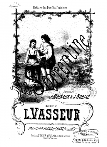 Vasseur - La Sorrentine - Vocal Score - Score