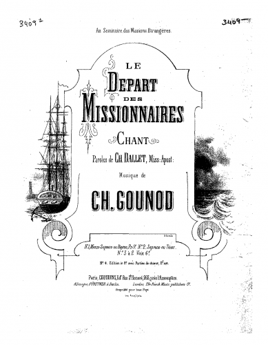 Gounod - Ã la reine des apÃ´tres - Score
