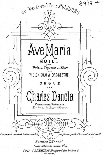 Dancla - Ave Maria - Full score