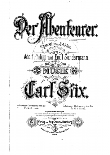 Stix - Der Abenteurer - Vocal Score - Score