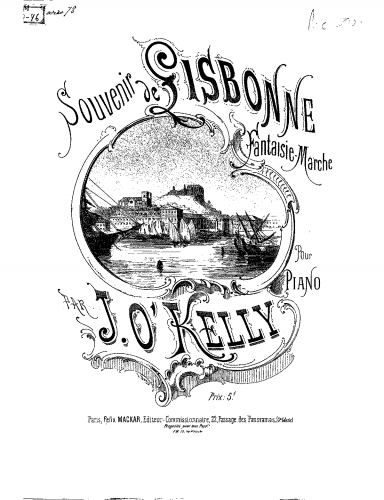 O'Kelly - Souvenir de Lisbonne - Piano Score - Score