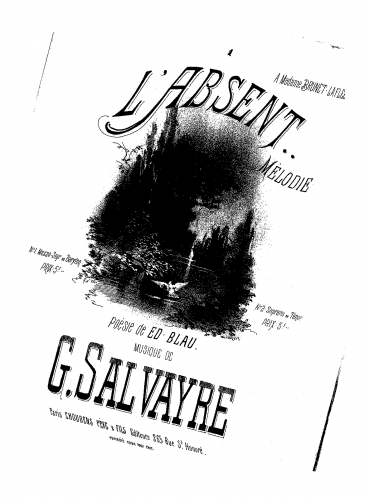 Salvayre - L'absent - Score