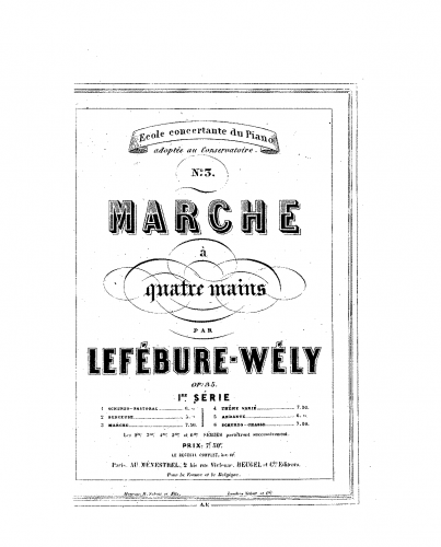Lefébure-Wély - Marche, Op. 85 - Score