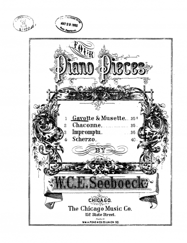 Seeboeck - 4 Piano Pieces - Score