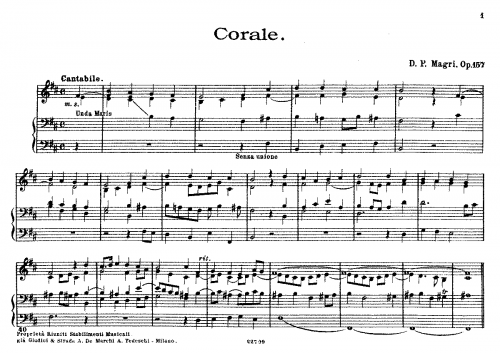 Magri - Corale - Organ Scores - Score