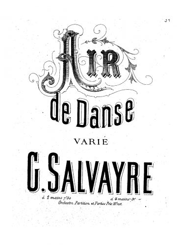 Salvayre - Air de danse varié - For Piano solo (Salvayre) - Score