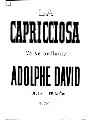 David - La capricciosa - Score