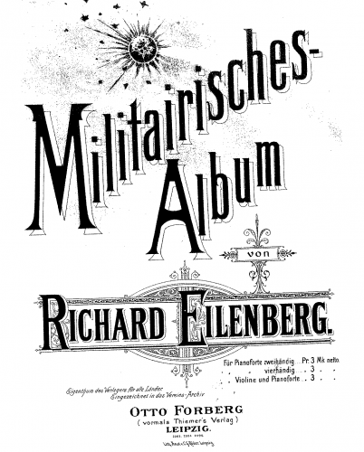 Eilenberg - Garde-Grenadier-Marsch - For Piano 4 hands - Score