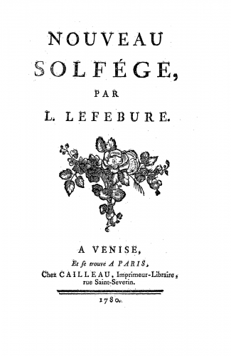 Lefebure - Nouveau solfége - Complete Book