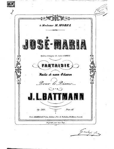 Battmann - José-Maria - Score