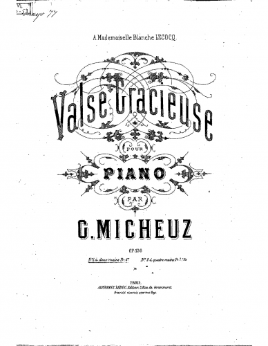 Micheuz - Valse gracieuse - Score