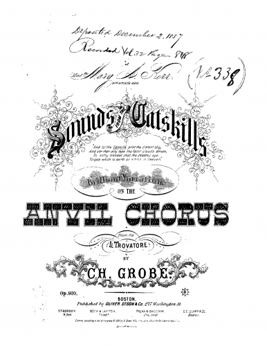 Grobe - Anvil Chorus - Piano Score - Score