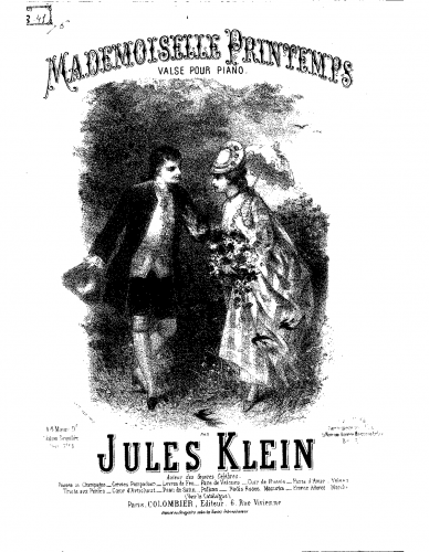 Klein - Mademoiselle Printemps - Score