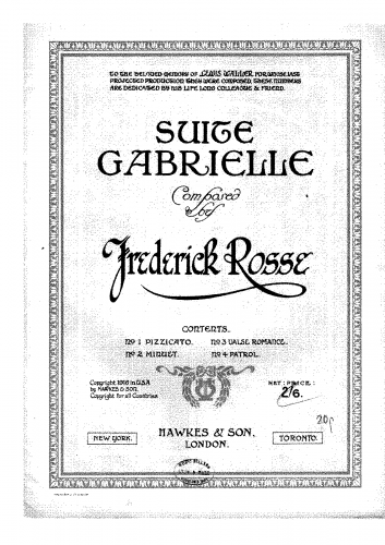 Rosse - Suite Gabrielle - Score
