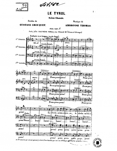 Thomas - Le Tyrol - Score