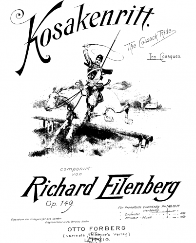 Eilenberg - Les Cosaques - For Piano 4 hands - Score