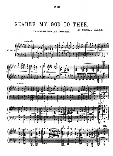 Blake - Nearer, My God, to Thee - Score