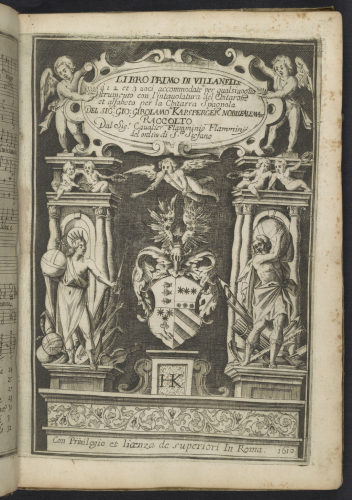 Kapsperger - Villanelle, Libro 1 - Score