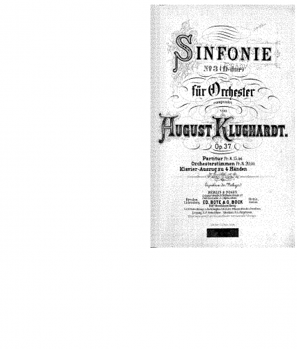 Klughardt - Dritte Symphonie - Score