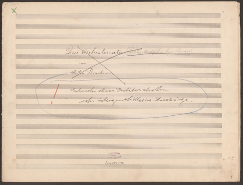 Bruckner - 3 Pieces for Orchestra - Score