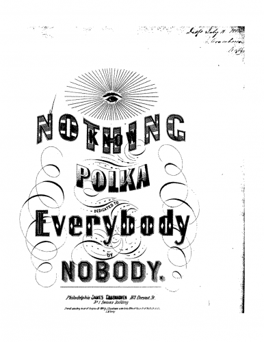 Anonymous - Know-Nothing Polka - Piano Score - Score
