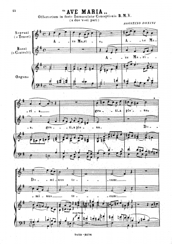 Donini - Ave Maria in G major - Vocal Score