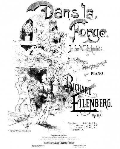 Eilenberg - Dans la forge - For Piano 4 hands - Score